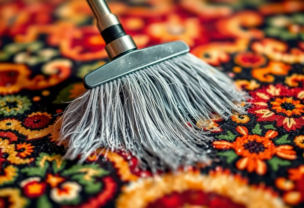 a close up of a broom